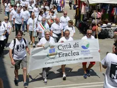 Interpress/M.Tagliapietra Venezia 09.05.2015.- Manifestazione cittadini Eraclea con Sindaco Giorgio Talon per Emergenza Migranti..