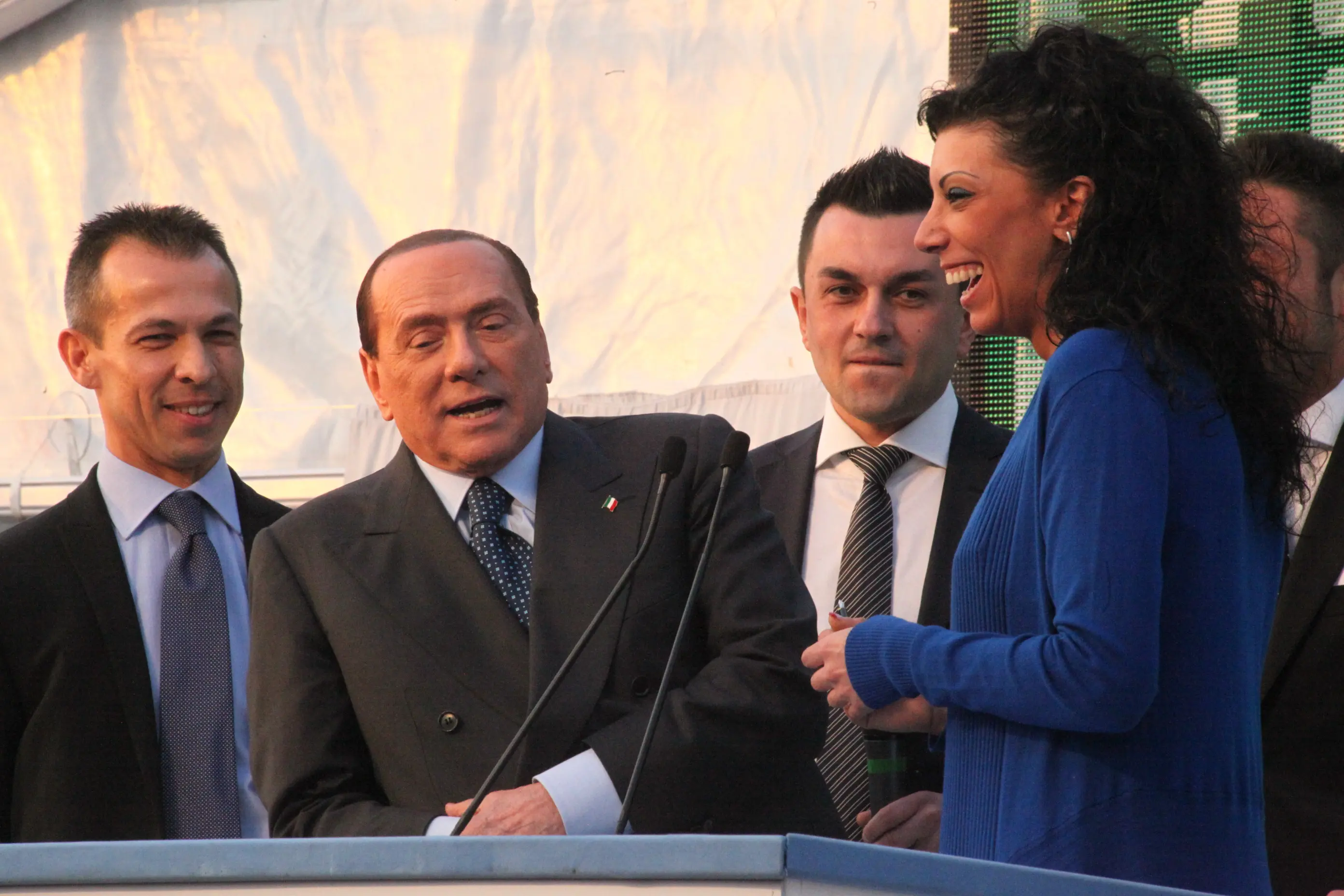 Nel 2013 la visita dell'allora premier Berlusconi