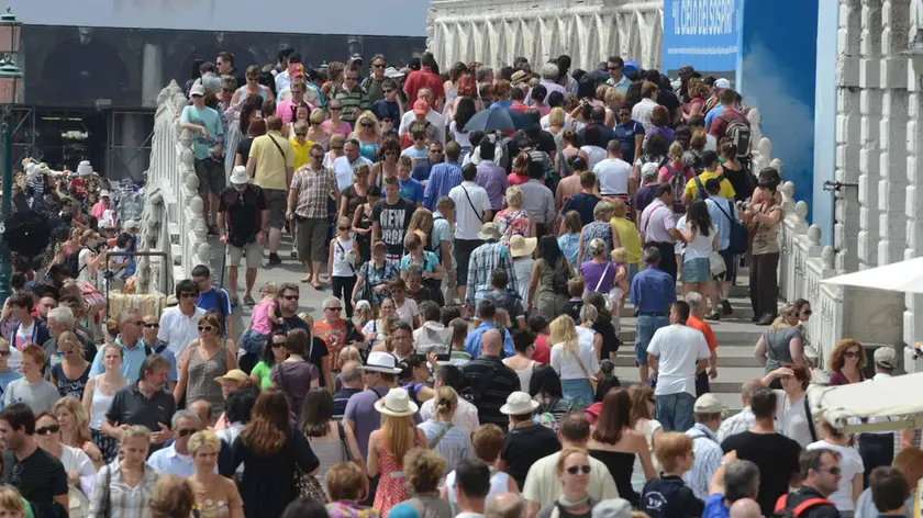 Un'immagine dei flussi a San Marco