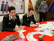 Agenzia Candussi. Giornalista: Furlan. Descrizione: operazione "Secret Garden" , i carabinieri scoprono 4 serre di piantagioni di marijuana, due arresti. nella foto da sinistra: Bisogno e Reietti