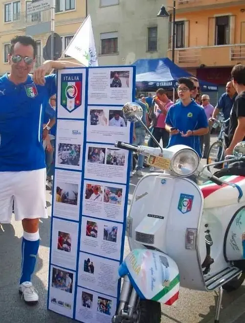 Andrea Tiozzo Paggio e la sua Vespa da record