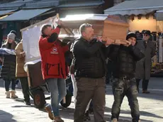 Interpress/gf.tagliapietra. Protesta dei commercianti di Ruga degli orefici.31.01.2015