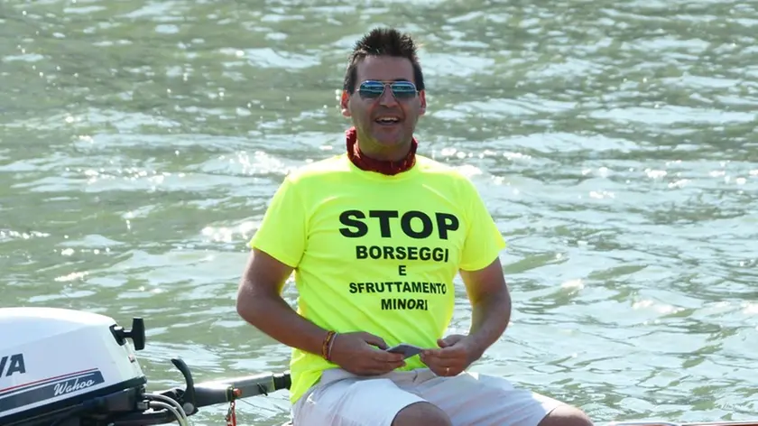 Interpress/M.Tagliapietra Venezia 06.08.2017.- Manifestazione contro borseggi. Stazione Santa Lucia, Ferrovia.