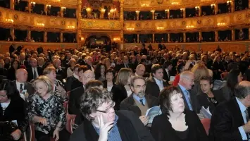 La platea del teatro La Fenice durante il concerto di Capodanno