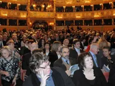 La platea del teatro La Fenice durante il concerto di Capodanno