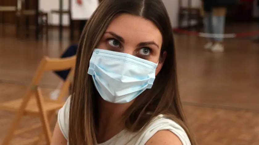 ZAGO AG.FOTOFILM VILLORBA BOCCIODROMO, VACCINAZIONI COVID19 PROFESSORI, IN FOTO FRANCESCA MORELLATO