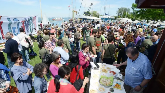 Interpress/M.Tagliapietra Venezia 04.05.2014.- Poveglia per tutti. Festa a Malamocco Lido di Venezia.