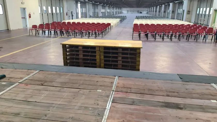 La sala che ospiterà la cerimonia funebre