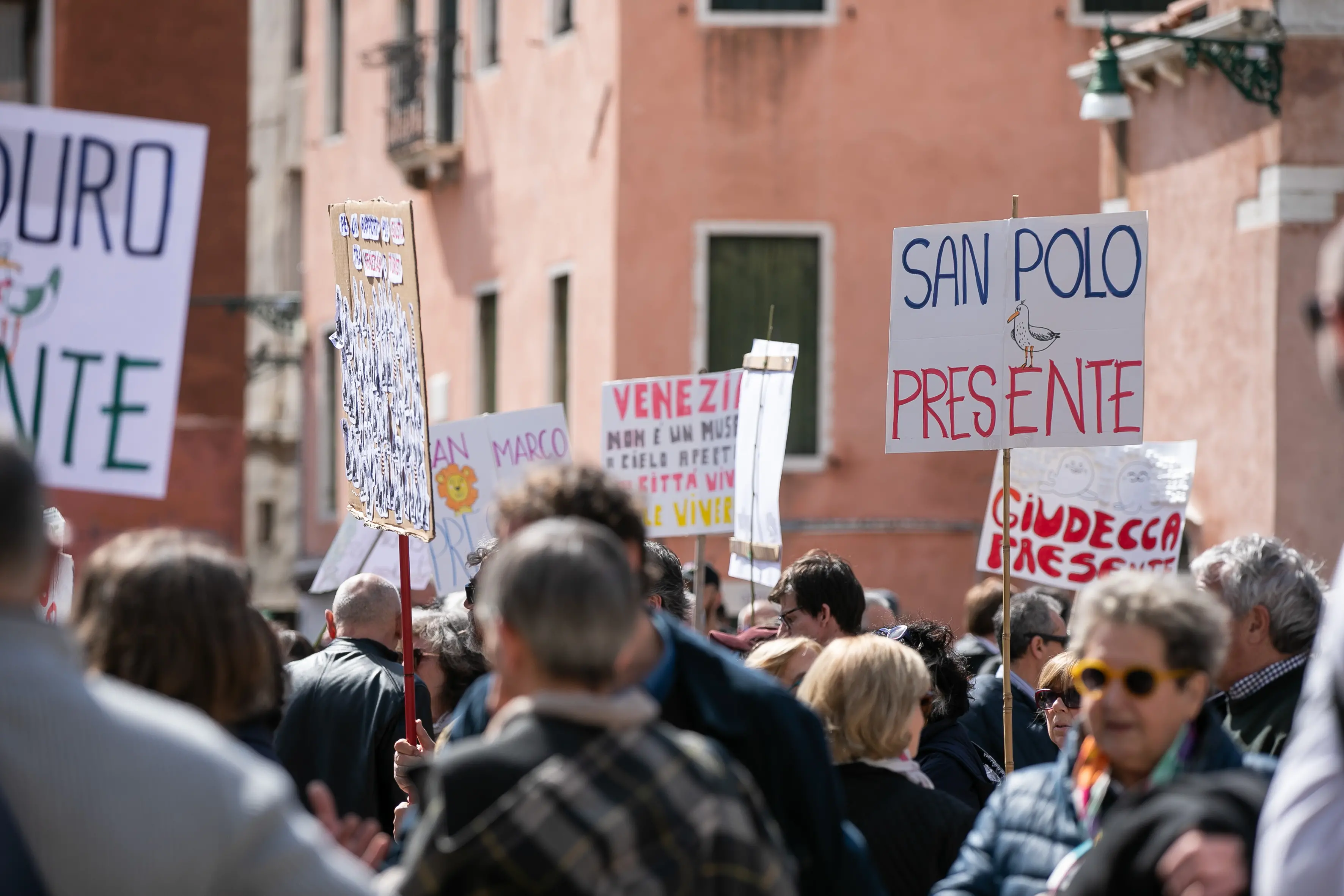 Venezia, sant angelo. 16.4.23 Manifestazione per la salvaguardia di Venezia