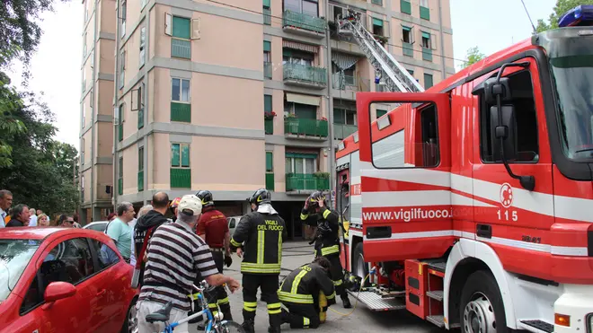 Incendio presso il civico 111 di viale San Marco a Mestre