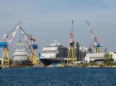 Foto Agenzia Candussi/Furlan/Laguna di Venezia / Visita zona portuale lato laguna con Autorità Portuale Venezia, nella foto Fincantieri