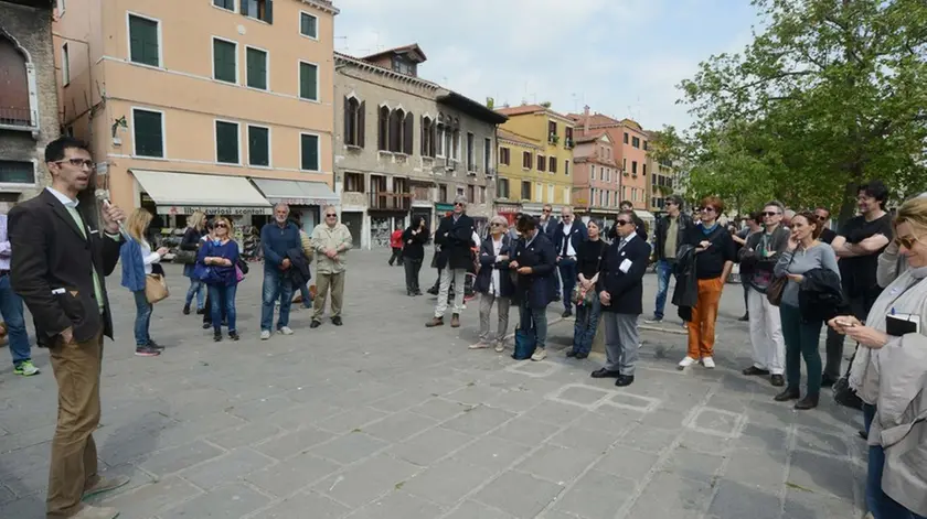 Interpress/M.Tagliapietra Venezia 26.04.2015.- Movimento 5 stelle Grillini. Campo Santa Margherita, Cancidato Sindaco Davide Scanu