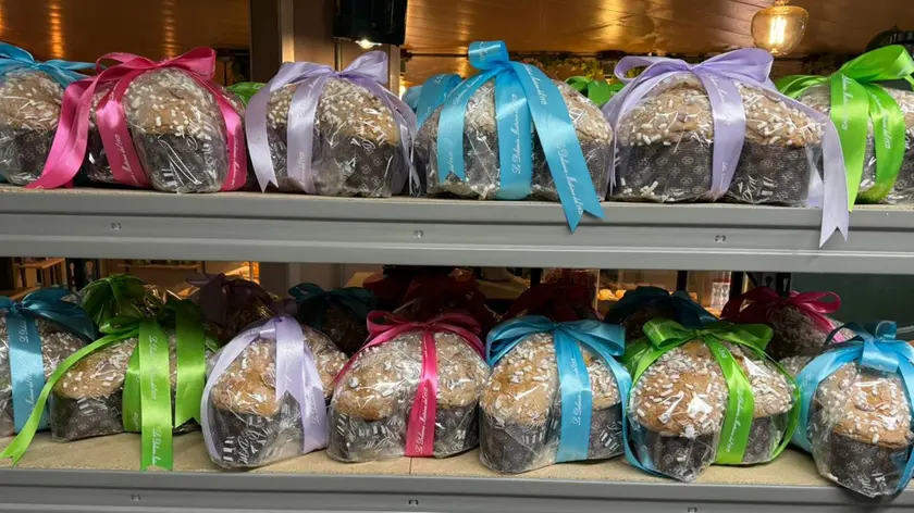 Le colombe nella pasticceria Dolciaria Mestrina