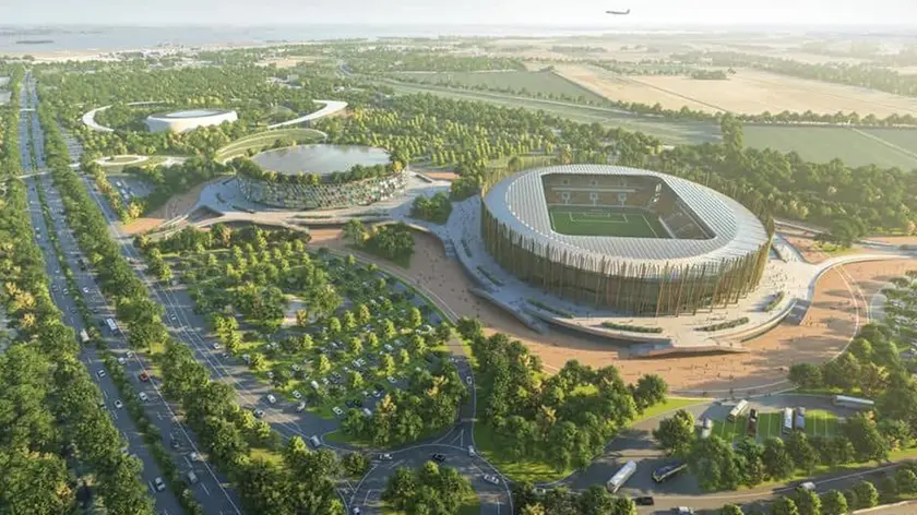 Il faraonico progetto che comprende stadio e palazzetto