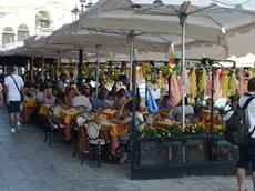 Interpress/M.Tagliapietra Venezia 03.08.2016.- Plateatici. Riva del Vin.