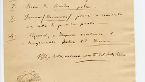 Il manoscritto di Verdi (dal sito del Teatro la Fenice)