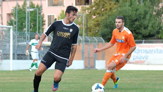 (CRUCCU) SAN DONA' DI PIAVE 14/08/2013 MATTEO BOEM.VENEZIA (MAGLIA NERA) VS UDINESE.N¡18 MARCONI (VENEZIA)..