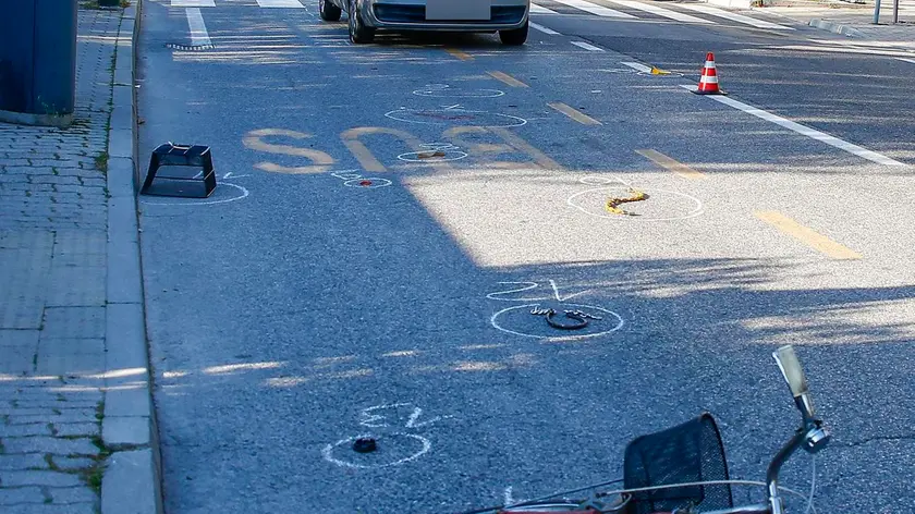 Favaro Veneto - Via Altinia - Investimento Ciclista sulle strisce pedonali Mestre, 08/04/2021 Foto A. Gilardi/Ag. Lorenzo Pòrcile