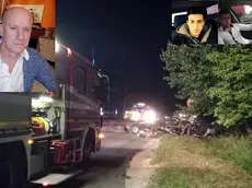 Giuliano Bobbo, la vittima del'incidente. In basso i due arrestati, Kajatz Kukiqui e Edmon Balaj