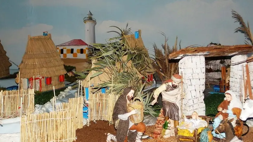 Il presepe a Caorle tra i casoni