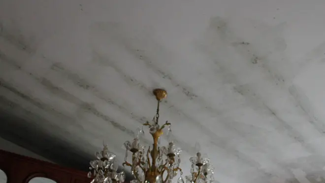 Appartamento della sig.ra Patron Marisa in via del Lavoratore 28 Marghera. Nelle foto le infiltrazioni e la muffa sui muri e sul soffitto delle camere.