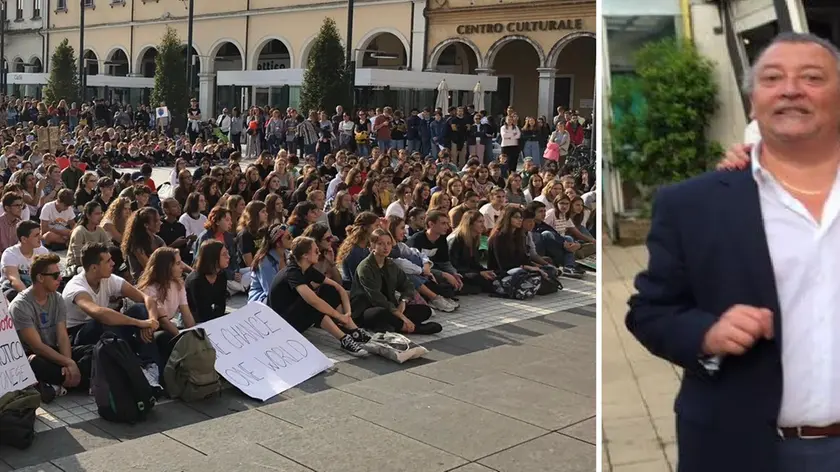 DE POLO - TOMMASELLA - SAN DONA' - MANIFESTAZIONE STUDENTESCA PER IL CLIMA -IN PIAZZA INDIPENDENZA
