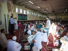 Foto Agenzia Candussi/ Baschieri/ Marghera, Moschea di via Monzani/ La comunità islamica veneziana festeggia la fine del Ramadan presso il Centro Islamico di Venezia.