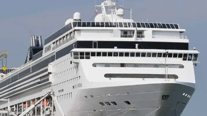 Interpress\M.Tagliapietra Venezia 04.06.2019.- Nave MSC Opera ormeggiata al Porto di Venezia.