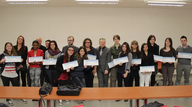 Premiazione degli studenti meritevoli figli dei dipendenti Manutencoop a cui è stata assegnata una borsa di studio