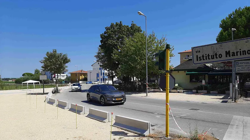 Lavori in corso per la rotatoria di via Levantina a Jesolo