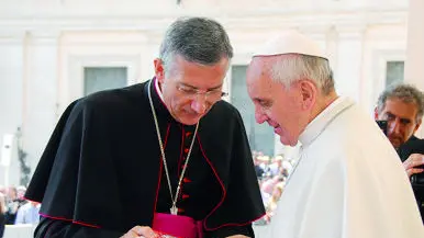 Il patriarca Francesco Moraglia con papa Francesco