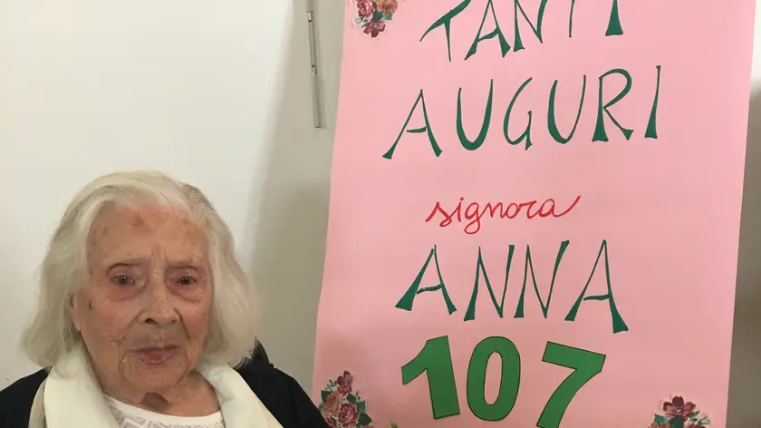 Anna Angeloni, ha compiuto lunedì 107 anni