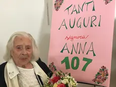 Anna Angeloni, ha compiuto lunedì 107 anni