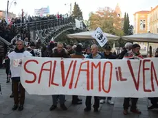 Interpress/M.Tagliapietra Venezia 30.11.2013.- Manifestazione contro Grandi Opere.