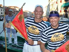 Interpress/Mazzega Scattolin Veneziam 06.09.2015.- Regata Storica 20105, Igor e Rudi Vignotto vincitori della regata gondolini