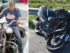 Roberto Pettenuzzo, aveva 45 anni. A destra lo scooterone su cui si trovava al momento dell'incidente