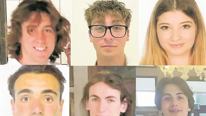 Da sinistra in alto e poi in senso orario Francesco Visentin, Samuele Bonora, Lara Palermo, Leonardo De Rossi, Davide Tonolotto e Tobia Toso