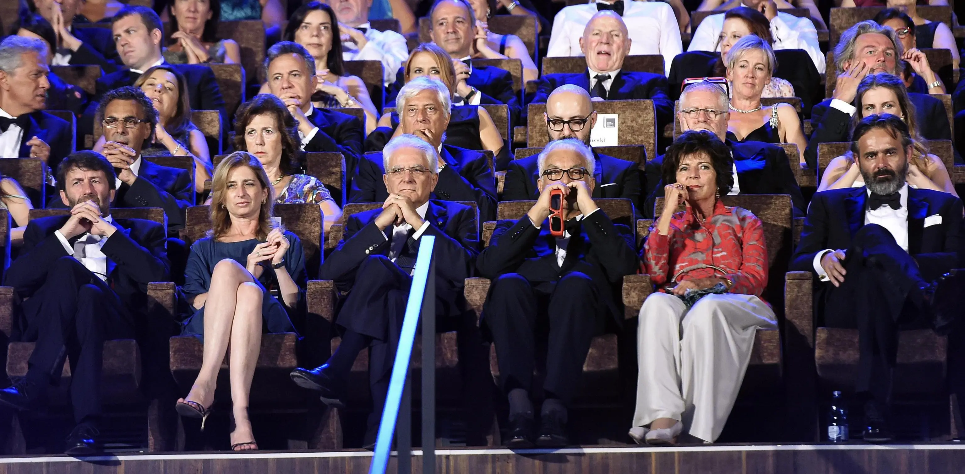 Il presidente Mattarella all'inaugurazione della Mostra del Cinema