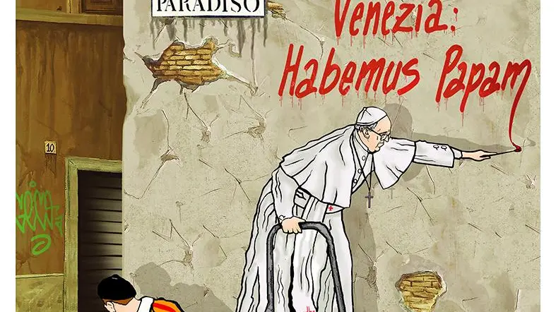 L’artista romano Mauro Pallotta, in arte Maupal esporrà a Venezia con opere dedicate al santo padre