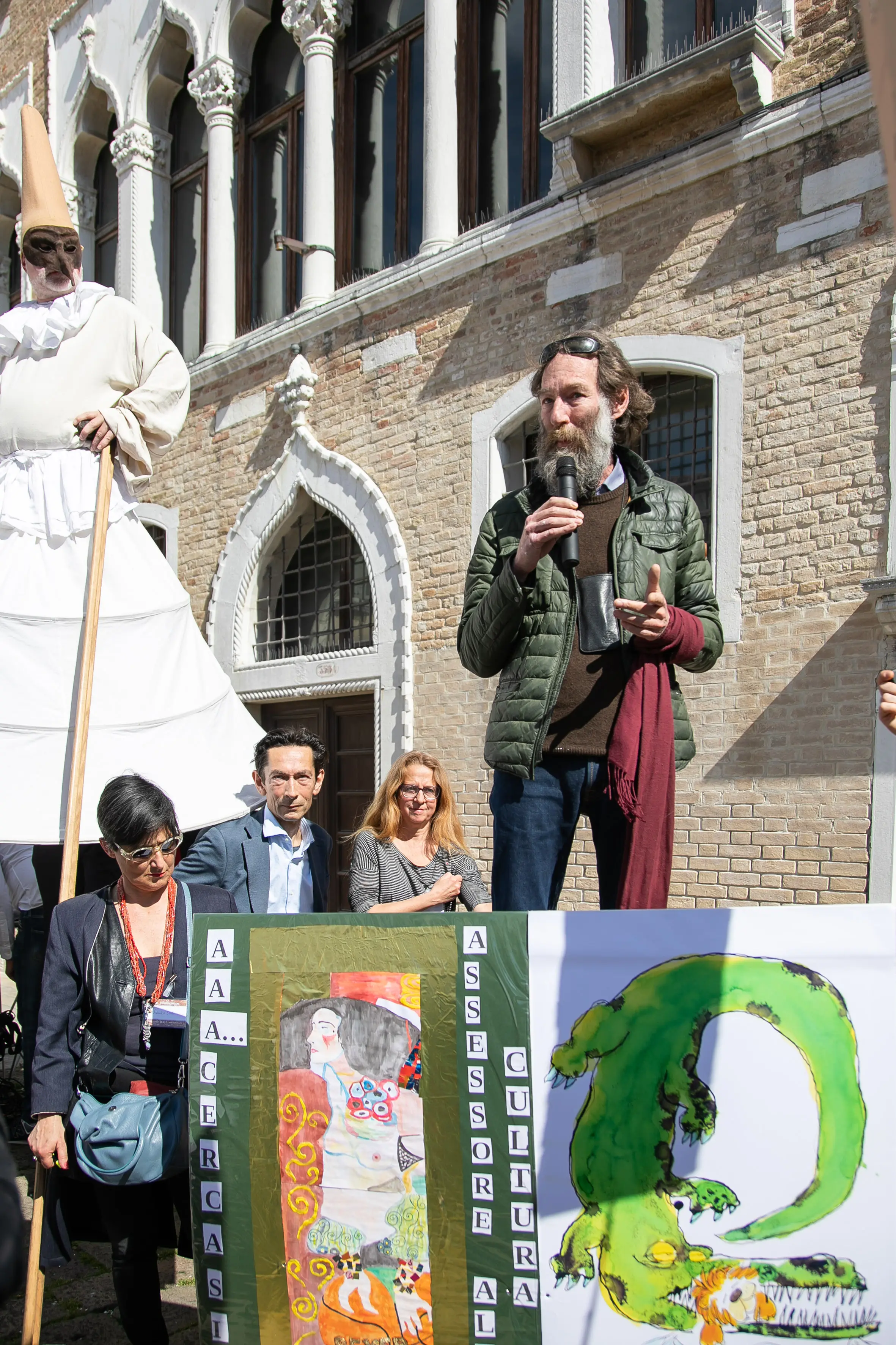Venezia, sant angelo. 16.4.23 Manifestazione per la salvaguardia di Venezia: Marco Borghi
