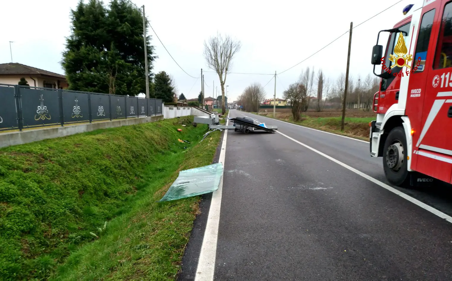 Un'altra immagine dell'incidente