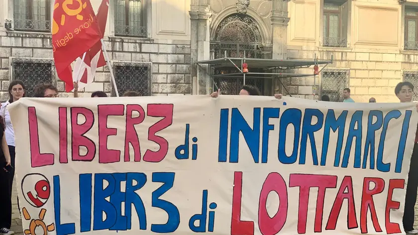 La mobilitazione degli studenti a Venezia