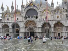 Interpress/Gf.Tagliapietra. 11.09.2017.- Prima acqua alta della stagione. Piazza San Marco.