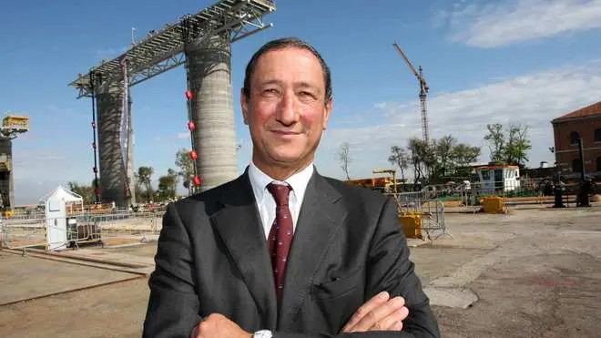 03/10/08 - INAUGURAZIONE ALL'ARSENALE DELLE STRUTTURE DI ORMEGGIO PER IL RIGASSIFICATORE 'ADRIATIC LNG' DI PORTO LEVANTE - PIERGIORGIO BAITA PRESIDENTE MANTOVANI SPA