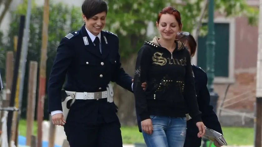 Interpress/M.Tagliapietra Venezia 03.05.2016.- Doina Matei rientra in Carcere femminile della Giudecca dopo l'udienza in Tribunale per la semilibertà.