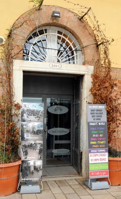 L'ingresso della palestra alle Zattere