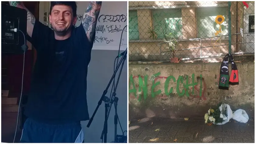 Giacomo Gobbato, ferito a morte da un rapinatore. I fiori sul luogo dell'omicidio