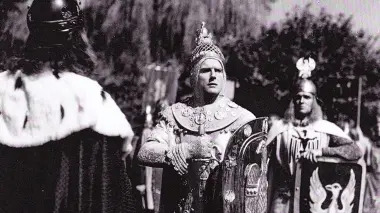 Un fotogramma del film «Lohengrin» nel parco di villa Balvedere