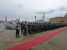 Un momento della cerimonia per la 244ma festa della Guardia di Finanza