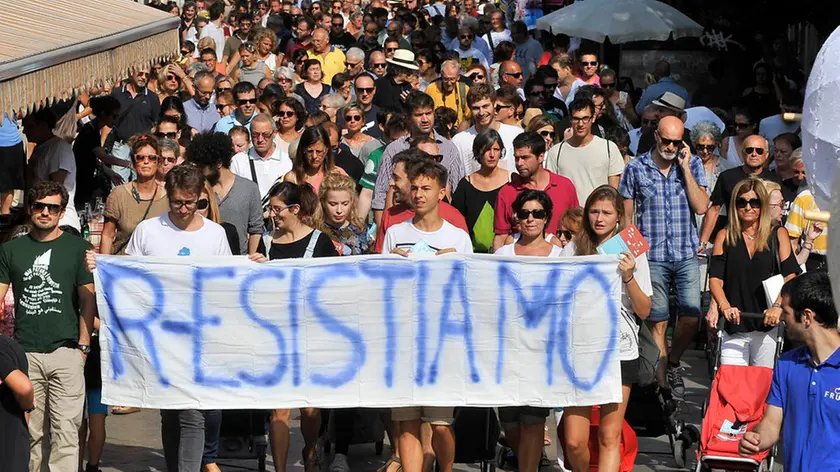 Interpress/Mazzega Venezia, 10.09.2016.-MANIFESTAZIONE "OCIO AE GAMBE CHE GO EL CAREO", ORGANIZZATA DAI RAGAZZI DEL GRUPPO GENERAZIONE '90.